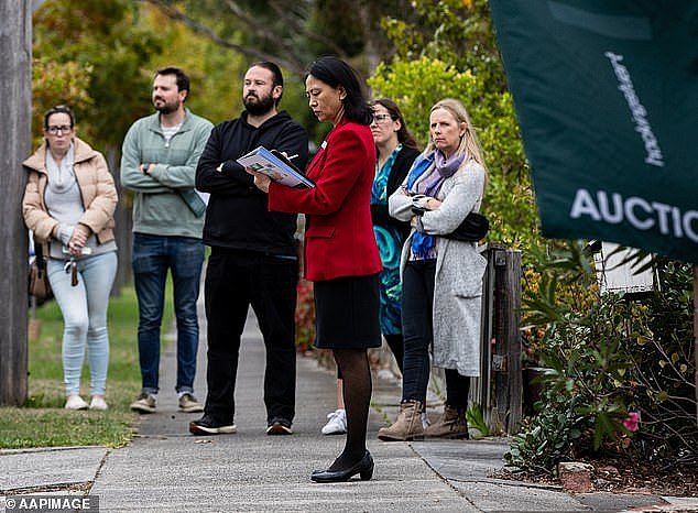 One Australian state is far ahead of all the others when it comes to people forced to sell their homes in what are known as 'distress sales', amid mounting cost of living pressures. An auction is pictured