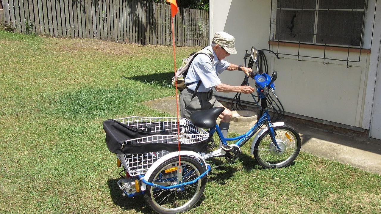 At 101 years-old Ken Weeks was still riding his tricycle around Grafton.