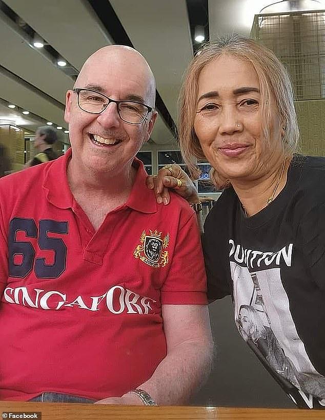 Pictured: Australian national David James Fisk, 57, his Philippine-born Australian wife Lucita Barquin Cortez, 55,