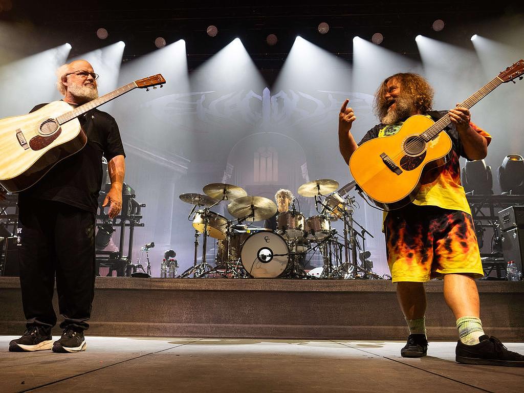 Hollywood star Jack Black and Kyle Gass with that a potential assassin doesn’t miss next time. Photo: Tom Parrish