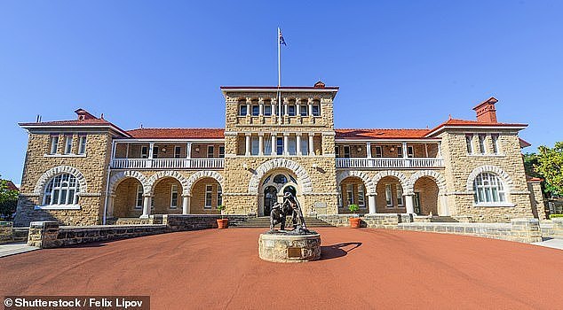 The Perth Mint (pictured) does not accept cash, which has left a tourist 'astounded'