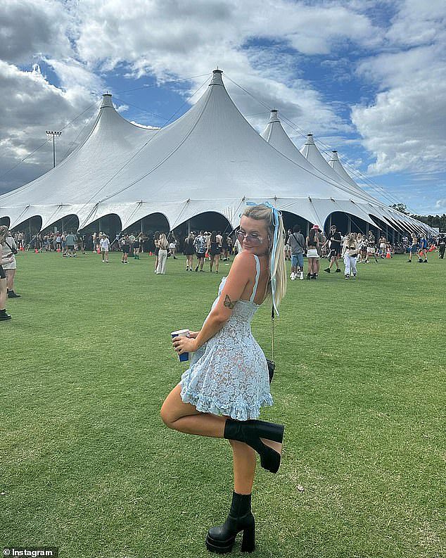 The festivals organisers broke the sad news on Instagram. A reveller is seen at the festival