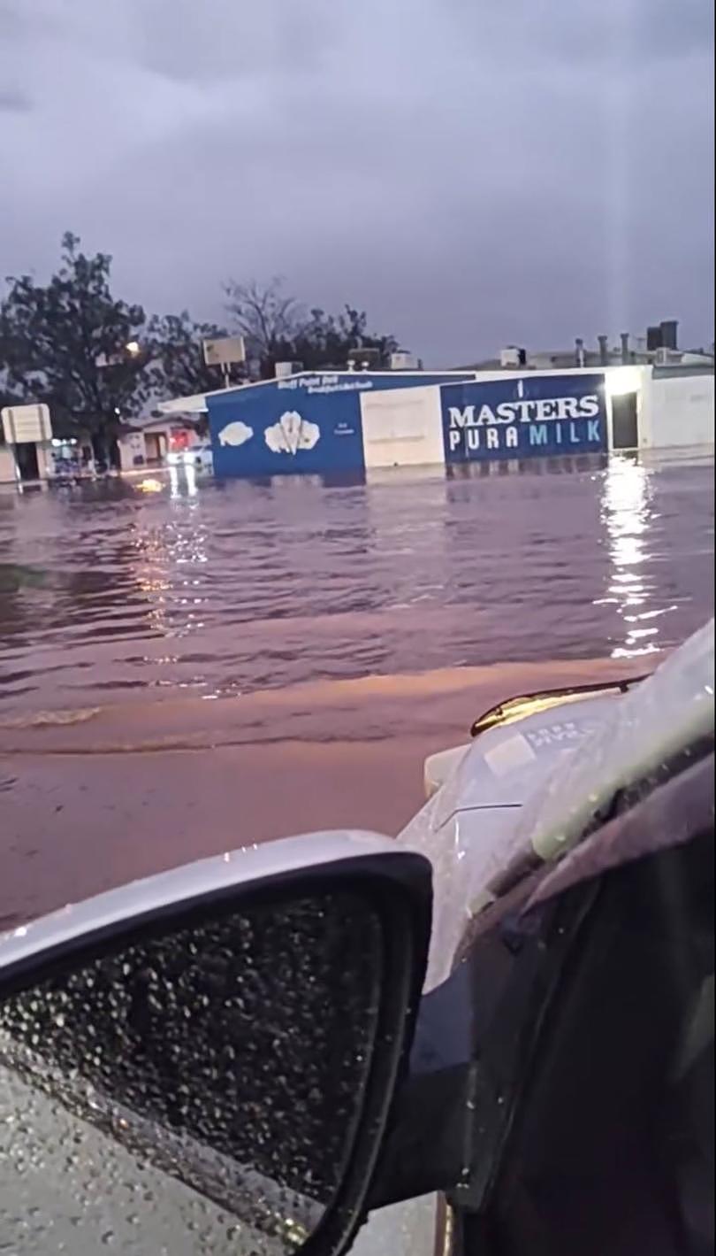 Flash flooding in Bluff Point after a evening of heavy rain. Jill Ugle/Facebook