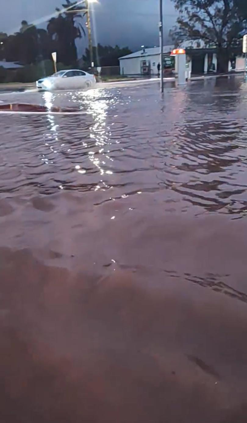 Flash flooding in Bluff Point after a evening of heavy rain. Jill Ugle/Facebook