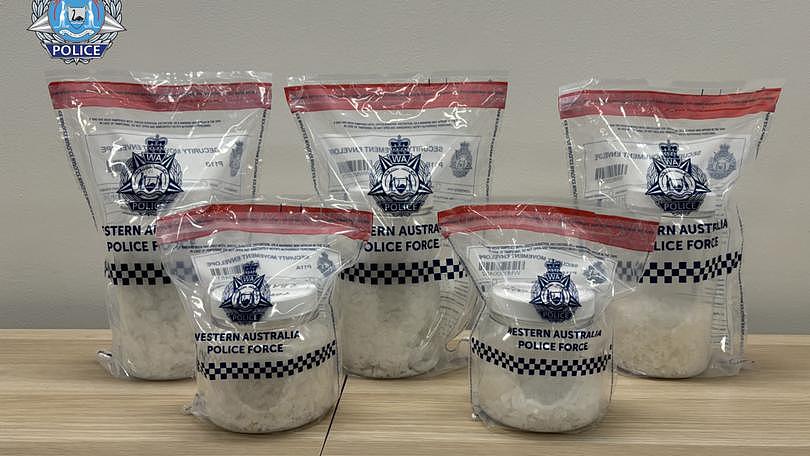 More than three kilograms of drugs have allegedly been discovered inside a man and a woman’s luggage at Perth Airport.