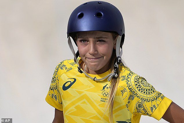 Other fans had concerns about athletes not wearing helmets or securing them properly - but the rules state only competitors aged under 18, like Australia's Chloe Covell (pictured) have to wear the protective gear