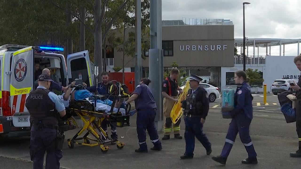 A major incident has taken place at a new wave pool in Sydney’s west. Picture: TNV