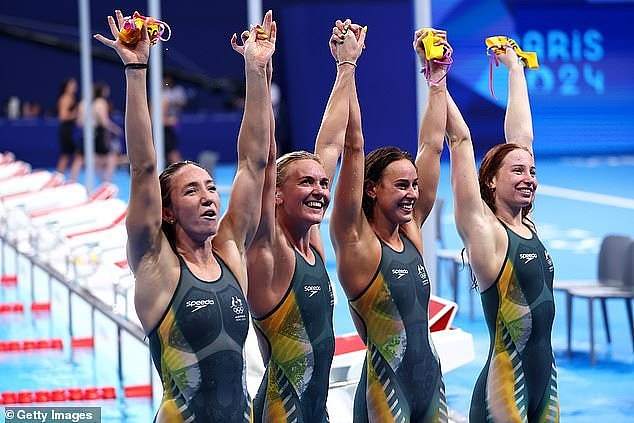 Australia have won gold again in the swimming pool in the 4x200m women's freestyle final