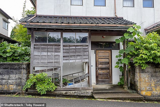 Aussies are allowed to buy in Japan, but cannot get a mortgage. Foreign buyers are warned to do their research because there may be restrictions. Older homes are also more susceptible to earthquake damage (pictured, an abandoned home in Ishikawa)