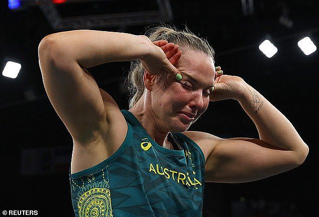 It was an emotional finish for the Opals with Lauren Jackson and Cayla George retiring and Madgen (pictured) unlikely to compete at the Olympics again