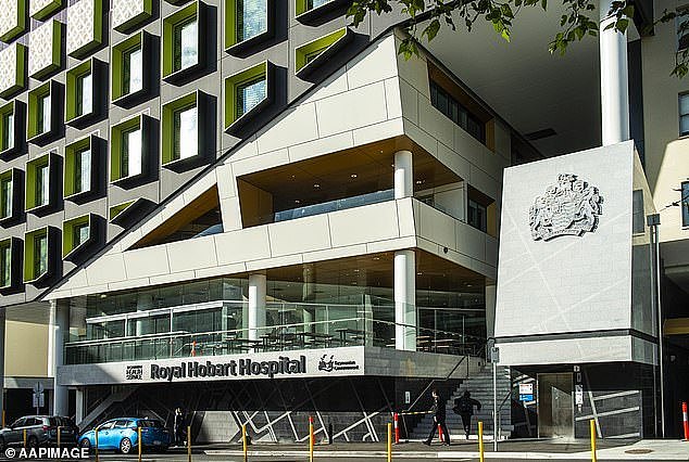 Mr Duggan said he told the woman there was more appropriate equipment to treat the issue in hospital and transported her to the Royal Hobart Hospital (pictured)