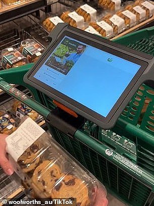 Before shopping customers can unlock a tablet by scanning their Everyday Rewards card and placing it on a trolley