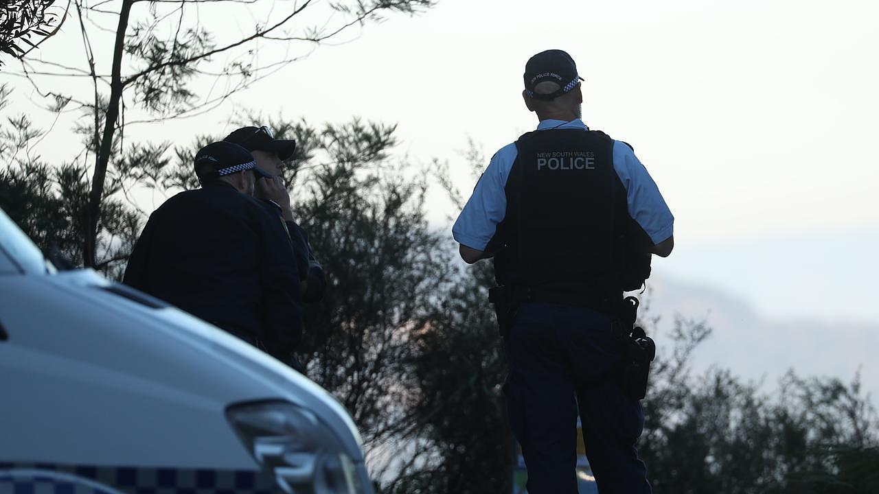 Police at the scene of the landslide in April 2022. Picture: John Grainger