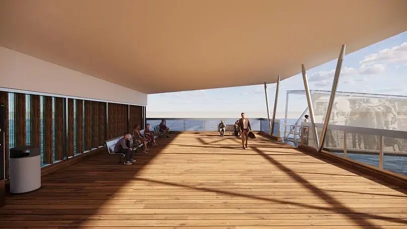 Artist's rendering of the interior design for the proposed Transperth ferry terminal at Applecross,