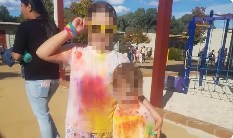 Perth mum Leticia Verney, 41, has been detained in the US over an alleged plan to smuggle drugs into an Arizona prison for her jailhouse lover she met online. Pictured are her children, who are in the US.