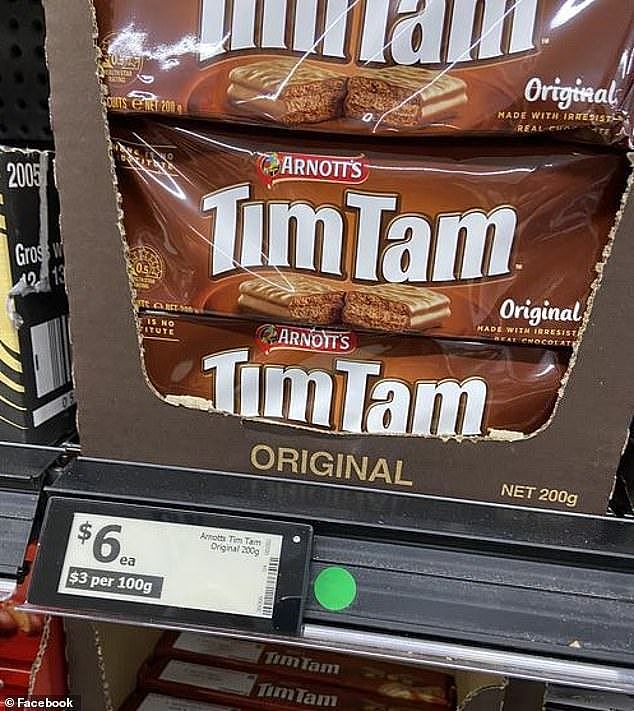 The price of Arnott's Original Tim Tams have increased to $6 at major Australian supermarkets, leaving shoppers outraged