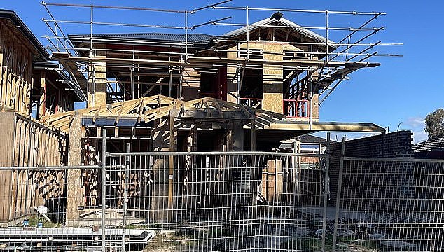 Mallikharjuna Allanki said his double-storey home (pictured) in the Melbourne suburb of Keilor Downs remained incomplete despite signing a $731,000 contract with Varaich Homes in 2022