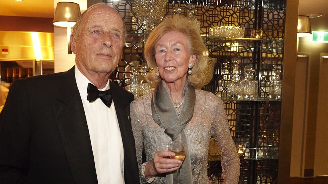 Baillieu and Sarah Myer at Black Tie Dinner at Mural Hall in Melbourne on 02/04/2011.