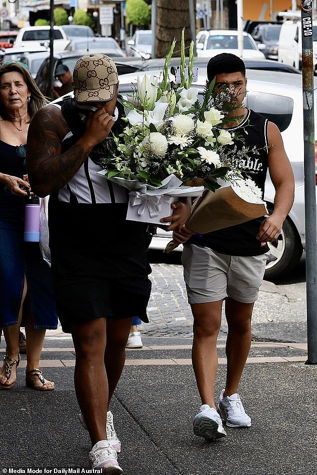 Heartbroken loved ones of a young man stabbed outside a popular Mexican restaurant have returned to the scene of the shocking crime to leave flowers and pay their respects