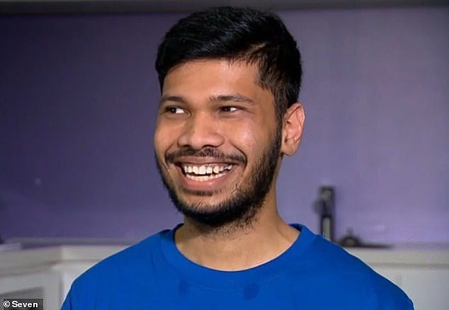 Vinul Karunaratne (pictured) arrived in Australia from Sri Lanka in 2015. He is now a millionaire after years of completing odd jobs on the Sydney-based online marketplace Airtasker