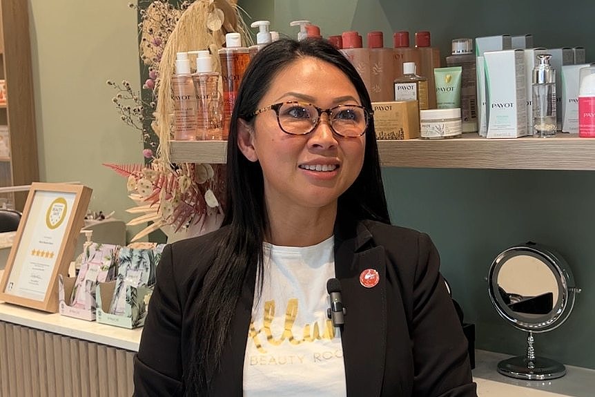 Tammy Nguyen in a beauty salon.