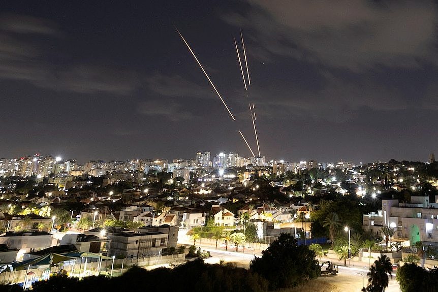 Israel's Iron Dome anti-missile system intercepts rockets 