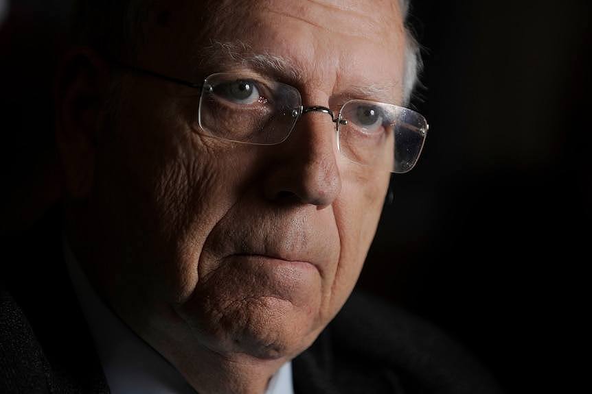 close up of Efraim Halevy, the former head of the Israeli secret service Mossad