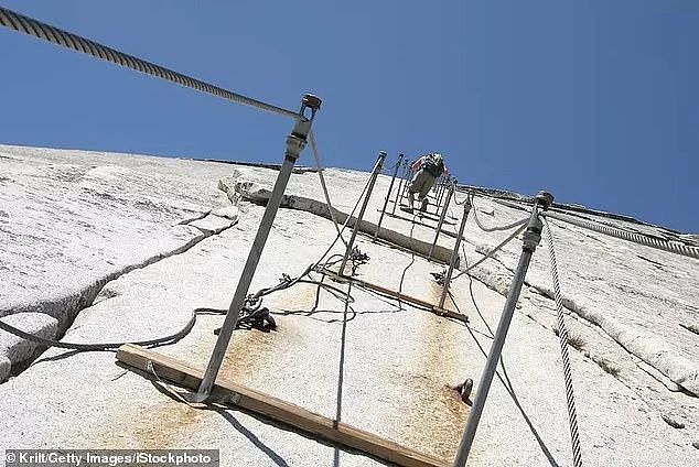 Grace plunged 200 feet down the treacherous Half Dome after she lost her footing while descending cables on the cliff