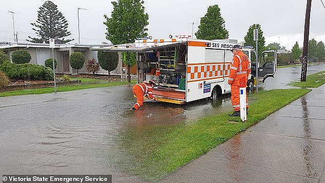 Victoria's State Emergency Service received almost 600 calls for help amid the deluge.