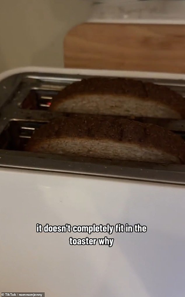 The 29-year-old was baffled that some slices of bread being sold in supermarkets were too big to fit in the toaster, leaving part of it soft when cooking