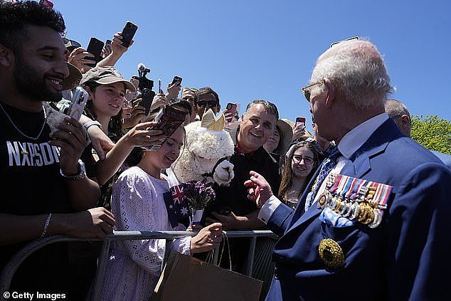 Nine-year-old Hephner spectacularly fluffed his lines when he was introduced to the King outside the Australian War Memorial