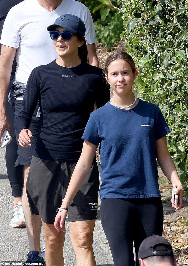 But Queen Mary appeared to be all smiles on Wednesday as she enjoyed some fun in the sun with her daughter and a friend in her home country