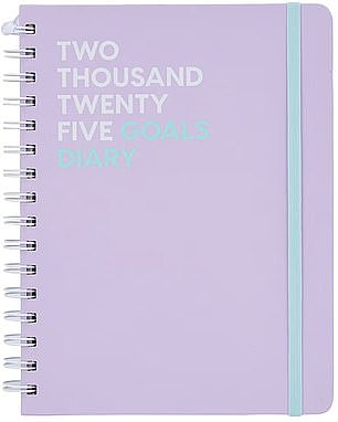 The $8 2025 Weekly Goals Diary comes in a beautiful lilac shade