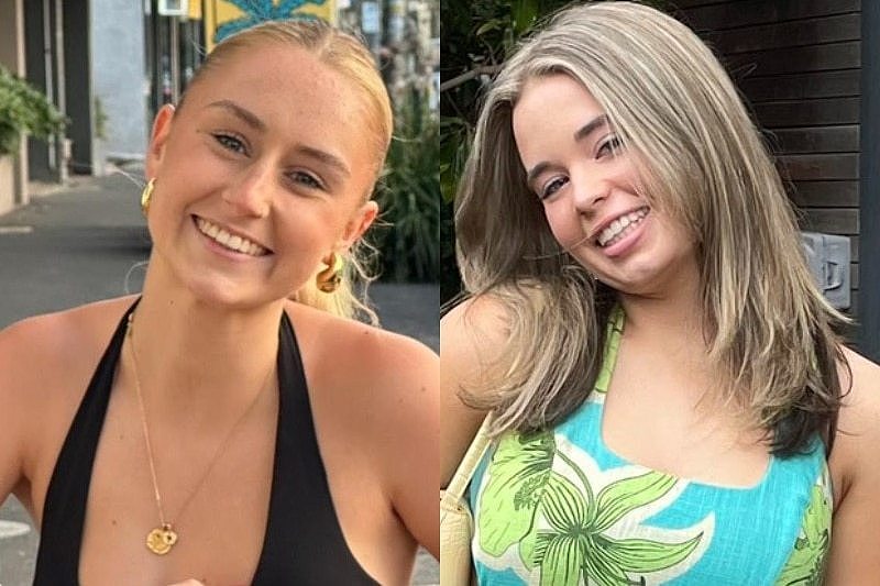 Side-by-side photos of Bianca Jones and Holly Bowles, two Melbourne teens who have been hospitalised in Thailand