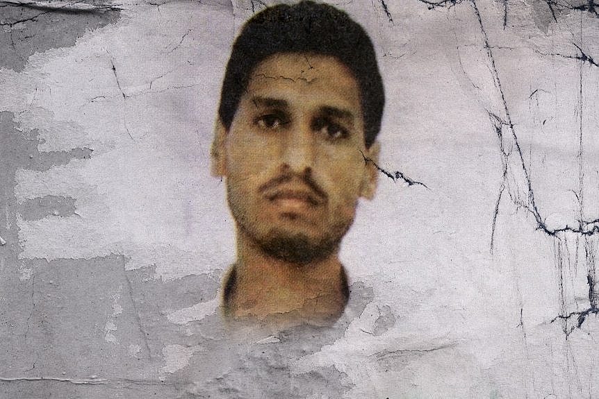 An altered mugshot shows the mysterious Hamas military commander Mohammed Deif, who is known as The Guest.