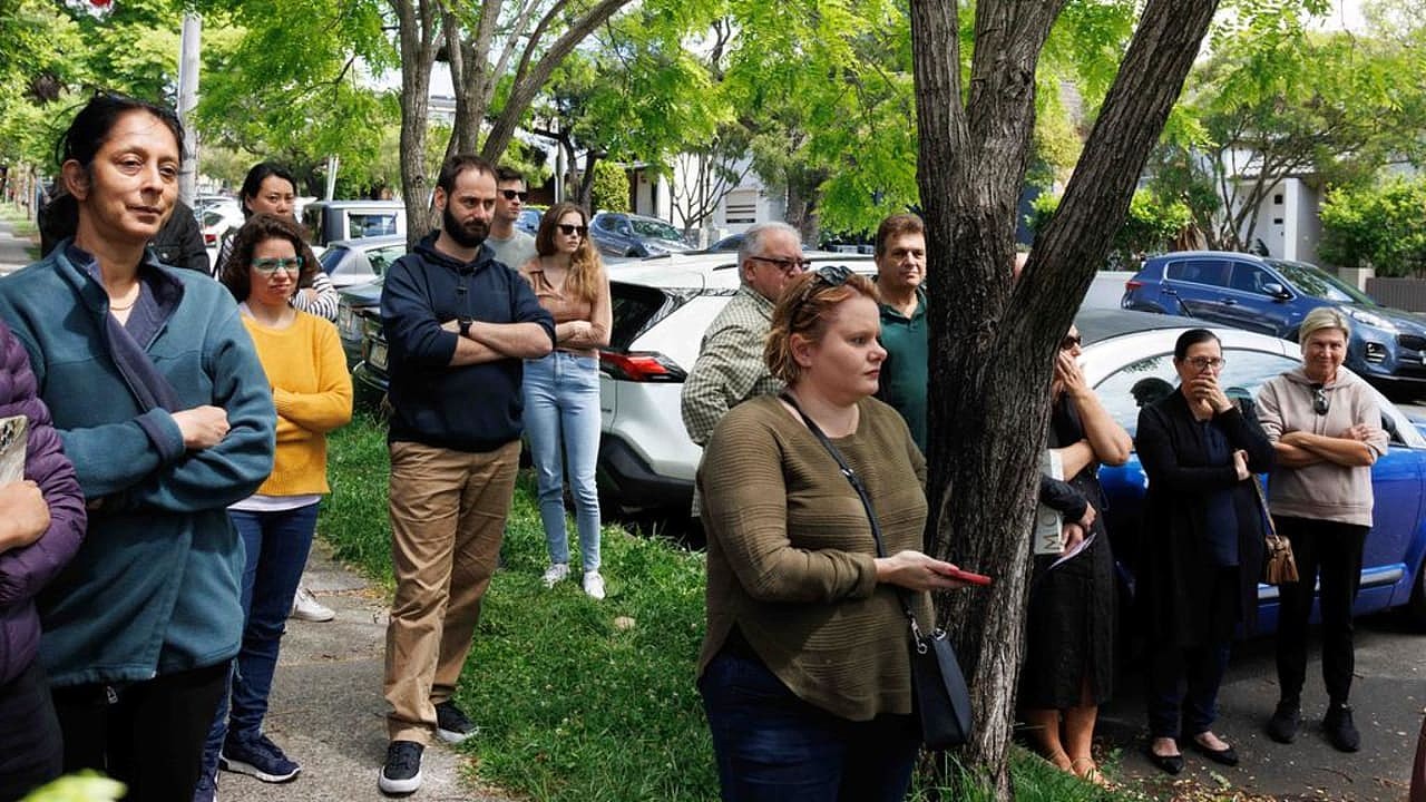 Hot auction in Marrickville