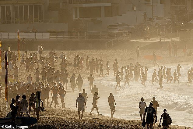 Australia's electricity market operator warned there could be more blackouts over the next three days as temperatures in the state remained high (pictured, Bondi on Wednesday)