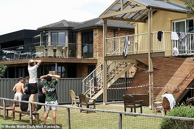 A group of teens survey the damage after their wild house party ended in disaster at the weekend