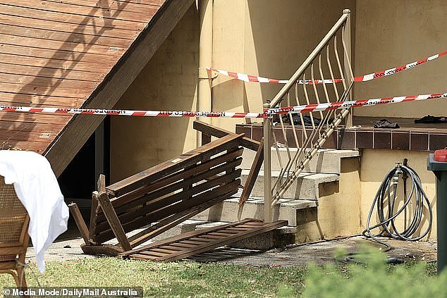 About 40 teams were partying on their rental's balcony when it gave way about 11.30pm Saturday