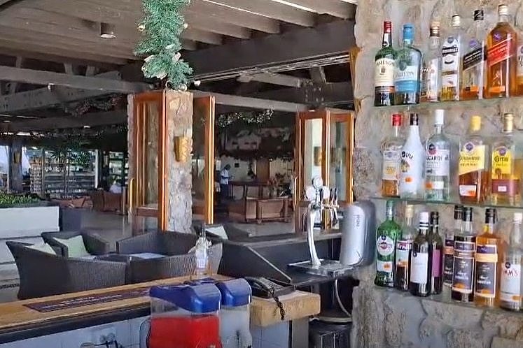 A bar at the Warwick Resort in Fiji