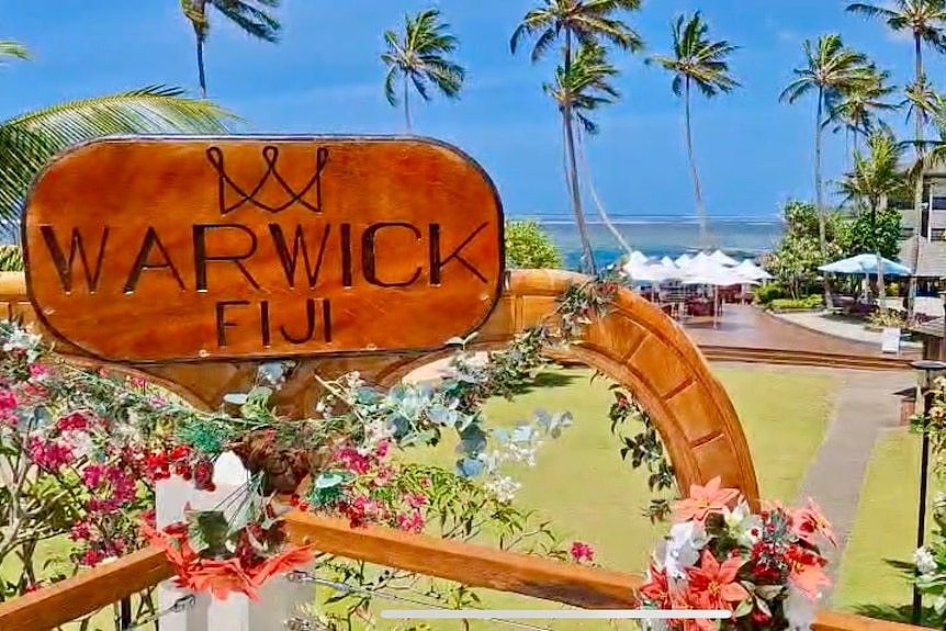 A picture of a sunny resort in Fiji 