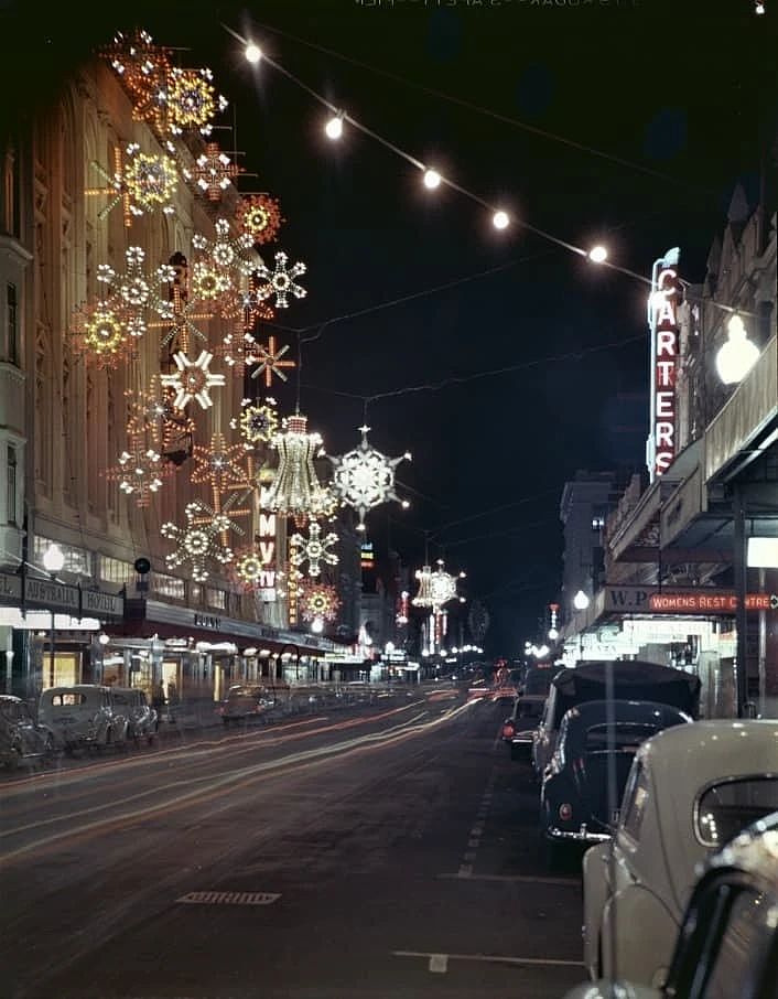 Perth Vintage Christmas Decorations, Murray Street, 1955-1960