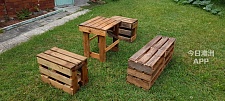 Homemade garden furniture