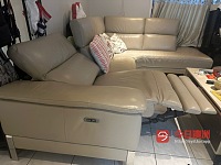 Fully leather L shaped sofa