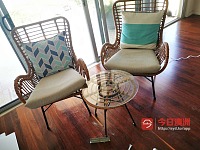 一套室外座椅咖啡桌子家用阳台藤椅
