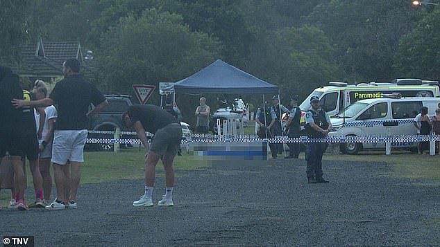 A man has died at a popular beach on the NSW Central Coast in front of shocked onlookers