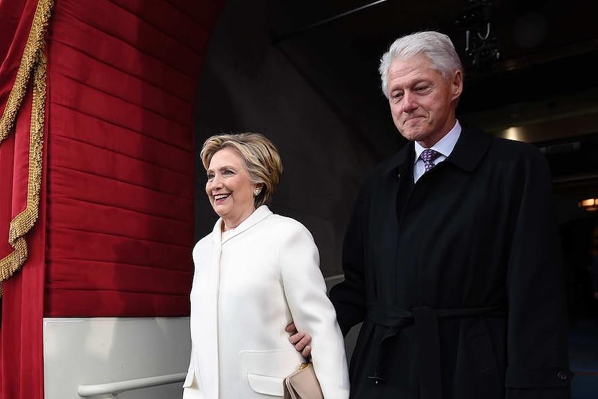 Former President Bill Clinton and his wife Hillary Clinton