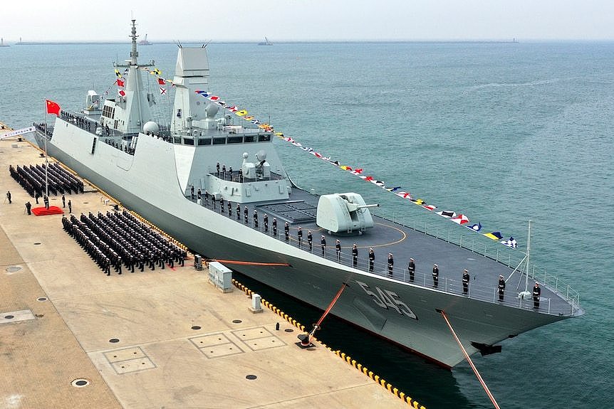 China's first Type 054B frigate