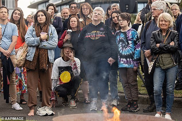 A smoking ceremony was held at Alfred Square in Melbourne on Sunday