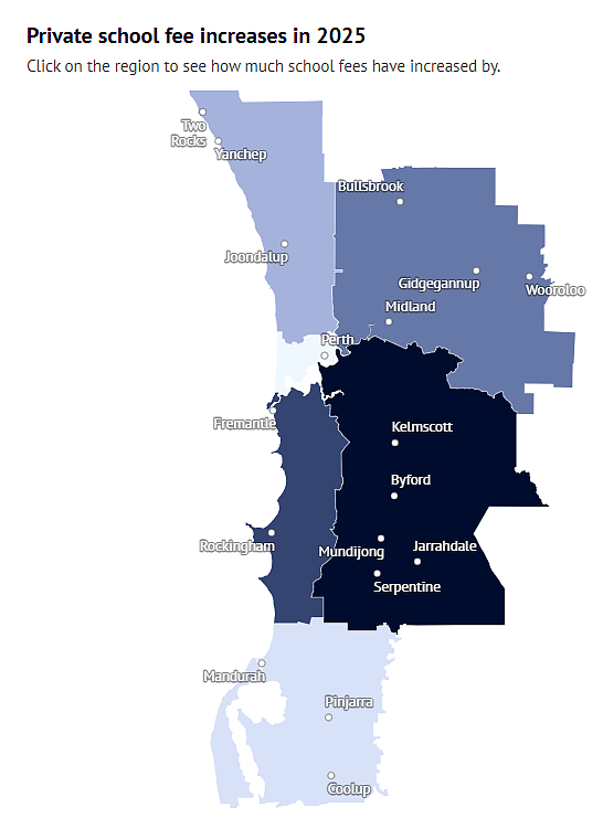 珀斯私校学费 “涨” 声一片，涨幅最大郊区揭晓（组图） - 2